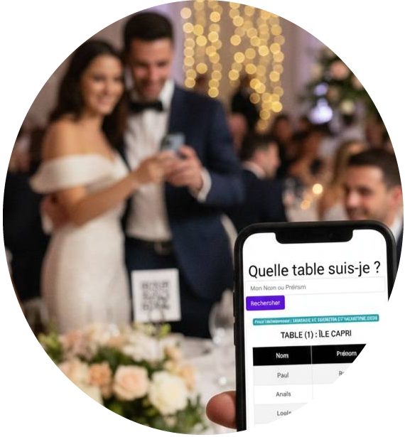 Gestion invités événement mariage anniversaire